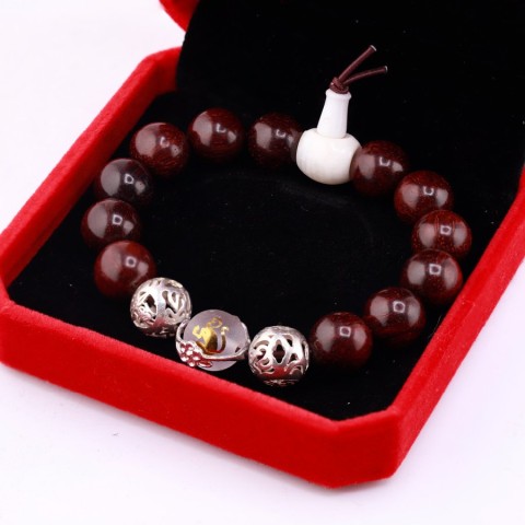 Vòng Gỗ Tử Đàn Thần Tài Phúc Hòa